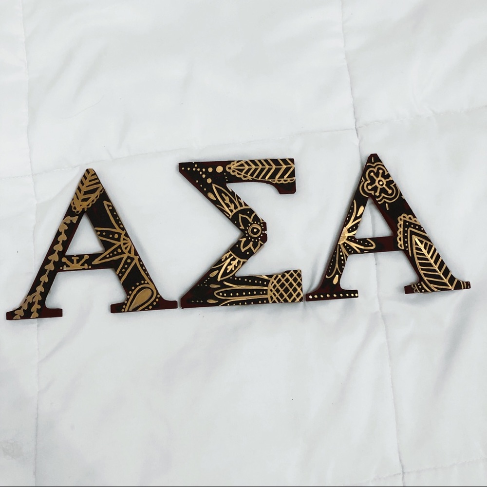 Alpha Sigma Alpha Letter Blocks Set